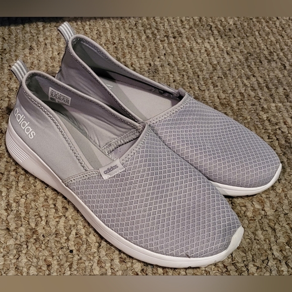 Adidas Grey Flat Slip-ons - Picture 2 of 10